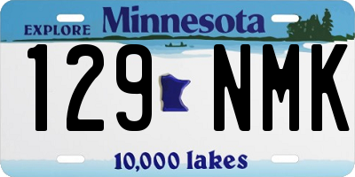 MN license plate 129NMK