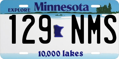 MN license plate 129NMS
