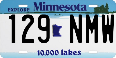 MN license plate 129NMW