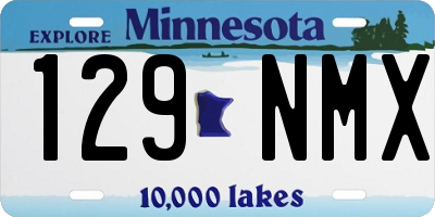 MN license plate 129NMX