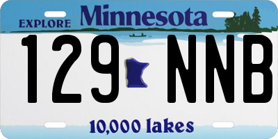MN license plate 129NNB
