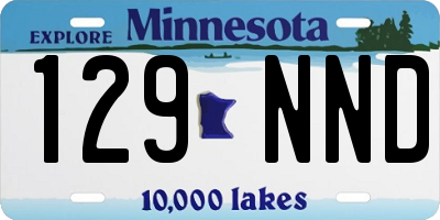 MN license plate 129NND