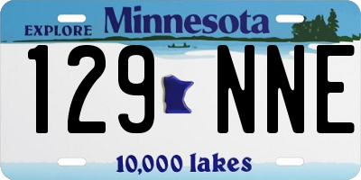 MN license plate 129NNE