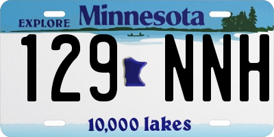 MN license plate 129NNH