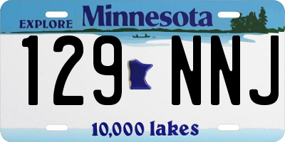 MN license plate 129NNJ