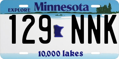 MN license plate 129NNK