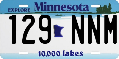 MN license plate 129NNM
