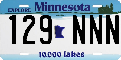 MN license plate 129NNN