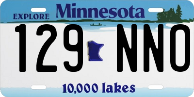MN license plate 129NNO