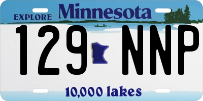 MN license plate 129NNP