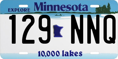 MN license plate 129NNQ