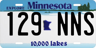 MN license plate 129NNS