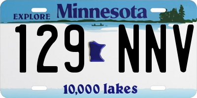 MN license plate 129NNV