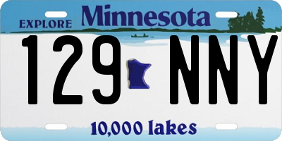 MN license plate 129NNY