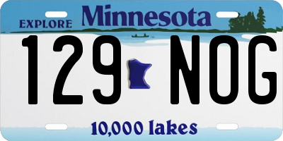 MN license plate 129NOG