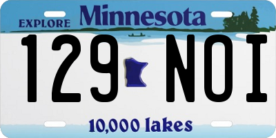MN license plate 129NOI