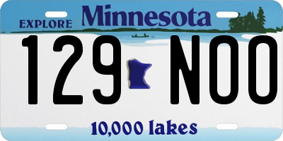 MN license plate 129NOO