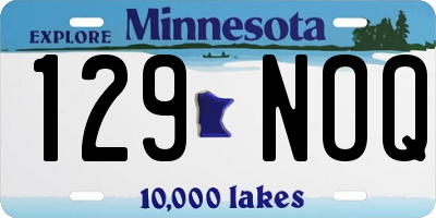MN license plate 129NOQ