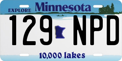 MN license plate 129NPD