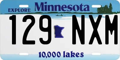 MN license plate 129NXM