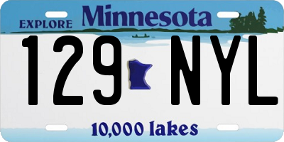 MN license plate 129NYL