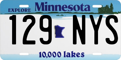 MN license plate 129NYS