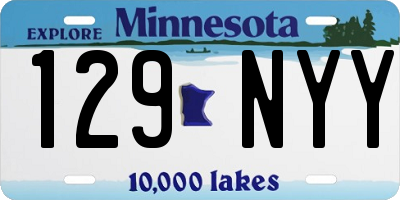 MN license plate 129NYY