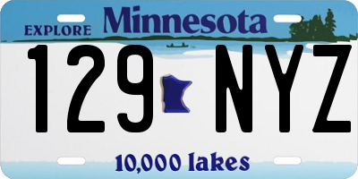 MN license plate 129NYZ