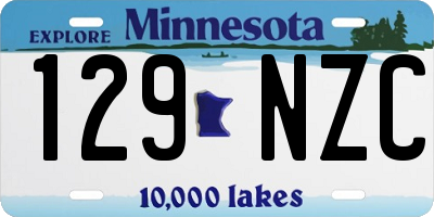 MN license plate 129NZC