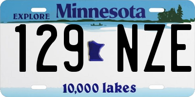 MN license plate 129NZE