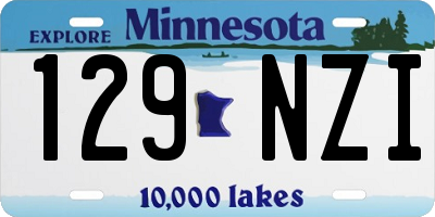MN license plate 129NZI