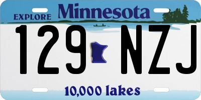 MN license plate 129NZJ