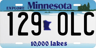 MN license plate 129OLC