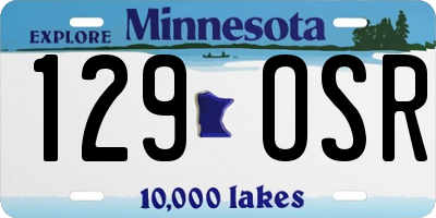 MN license plate 129OSR
