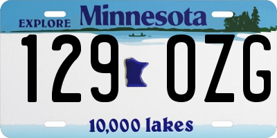 MN license plate 129OZG