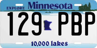 MN license plate 129PBP