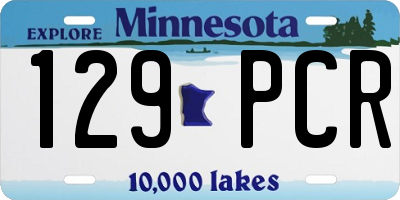 MN license plate 129PCR
