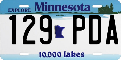 MN license plate 129PDA