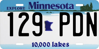 MN license plate 129PDN