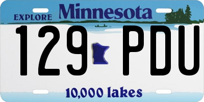 MN license plate 129PDU
