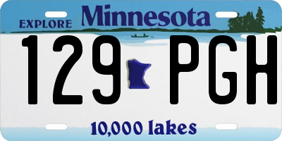 MN license plate 129PGH