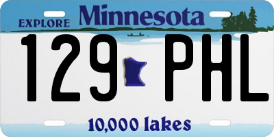 MN license plate 129PHL