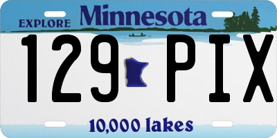 MN license plate 129PIX