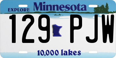 MN license plate 129PJW