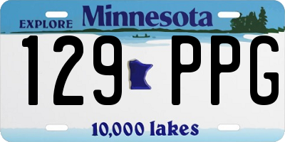 MN license plate 129PPG