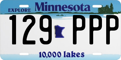 MN license plate 129PPP