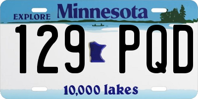 MN license plate 129PQD