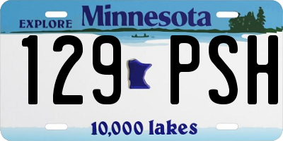 MN license plate 129PSH