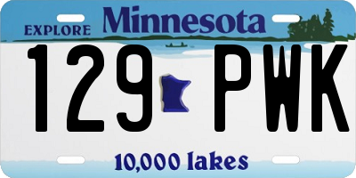MN license plate 129PWK