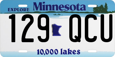 MN license plate 129QCU